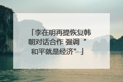李在明再提恢复韩朝对话合作 强调“和平就是经济”