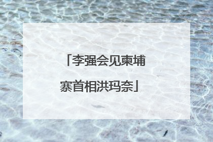 李强会见柬埔寨首相洪玛奈