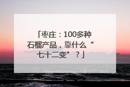 枣庄：100多种石榴产品，靠什么“七十二变”？