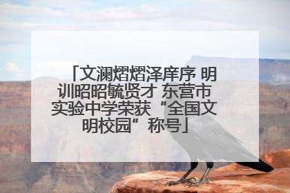 文澜熠熠泽庠序 明训昭昭毓贤才 东营市实验中学荣获“全国文明校园”称号