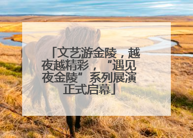 文艺游金陵，越夜越精彩，“遇见夜金陵”系列展演正式启幕