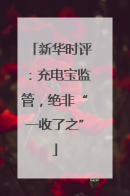新华时评：充电宝监管，绝非“一收了之”