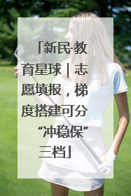 新民·教育星球｜志愿填报，梯度搭建可分“冲稳保”三档