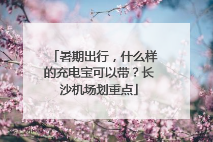 暑期出行，什么样的充电宝可以带？长沙机场划重点