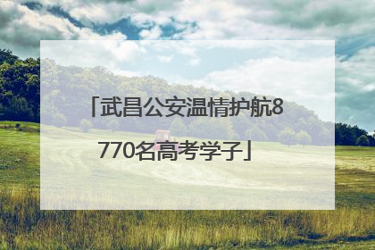 武昌公安温情护航8770名高考学子