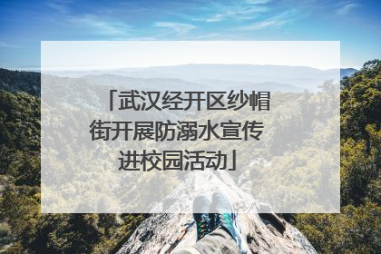 武汉经开区纱帽街开展防溺水宣传进校园活动
