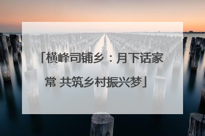 横峰司铺乡：月下话家常 共筑乡村振兴梦