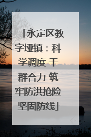 永定区教字垭镇：科学调度 干群合力 筑牢防洪抢险坚固防线