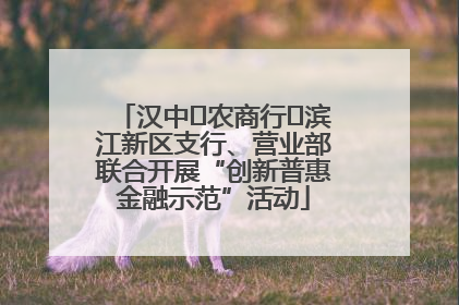 汉中‬农商行‬滨江新区支行、营业部联合开展“创新普惠金融示范”活动