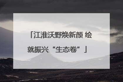 江淮沃野焕新颜 绘就振兴“生态卷”
