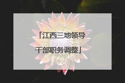 江西三地领导干部职务调整