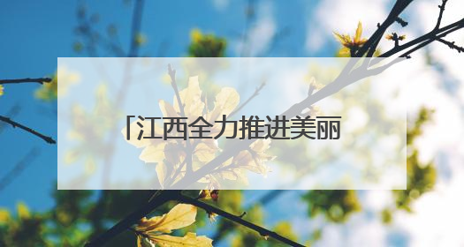 江西全力推进美丽乡村建设 农村人居环境整治成效显著