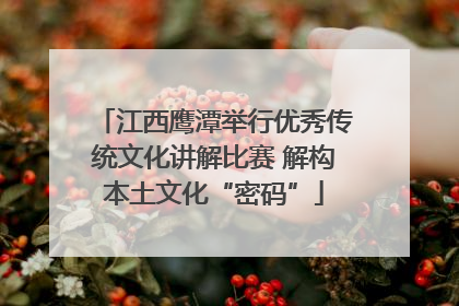 江西鹰潭举行优秀传统文化讲解比赛 解构本土文化“密码”