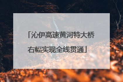 沁伊高速黄河特大桥右幅实现全线贯通