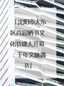 沈阳市大东区首届晒书文化节盛大开幕：千年文脉遇书