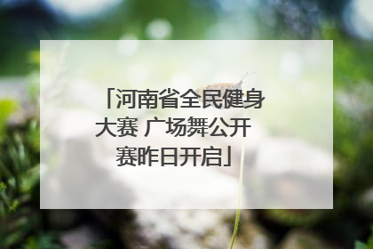 河南省全民健身大赛 广场舞公开赛昨日开启