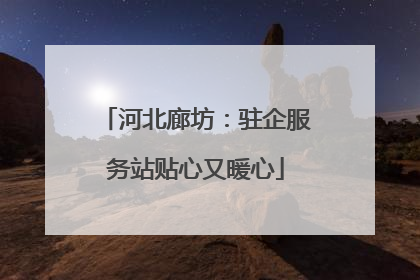 河北廊坊：驻企服务站贴心又暖心