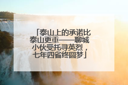 泰山上的承诺比泰山更重——聊城小伙受托寻英烈，七年四省终圆梦