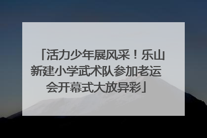 活力少年展风采！乐山新建小学武术队参加老运会开幕式大放异彩