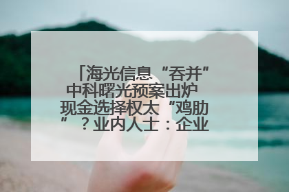 海光信息“吞并”中科曙光预案出炉 现金选择权太“鸡肋”？业内人士：企业不想大量现金流出