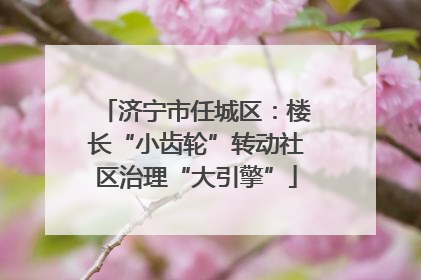 济宁市任城区：楼长“小齿轮”转动社区治理“大引擎”