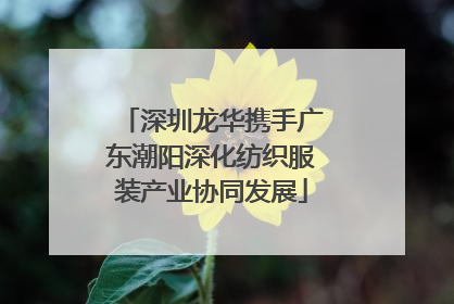 深圳龙华携手广东潮阳深化纺织服装产业协同发展