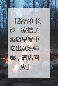 游客在长沙一家桔子酒店早餐中吃出蒸熟蟑螂，酒店回应