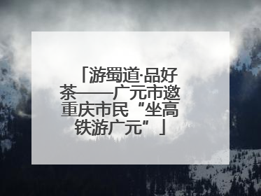 游蜀道·品好茶——广元市邀重庆市民“坐高铁游广元”