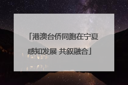 港澳台侨同胞在宁夏感知发展 共叙融合