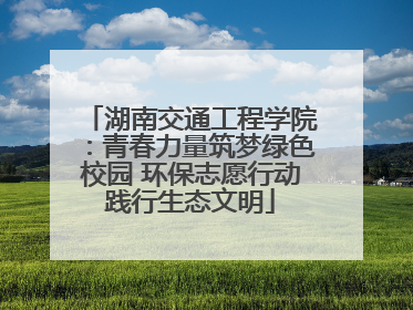 湖南交通工程学院：青春力量筑梦绿色校园 环保志愿行动践行生态文明