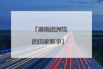 湖南团洲垸的田家新事