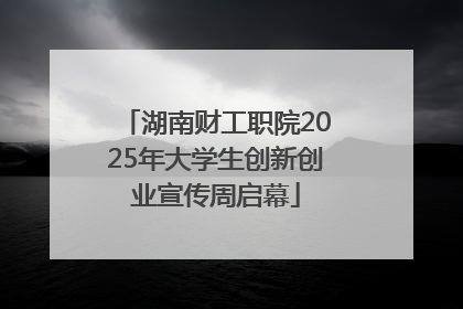 湖南财工职院2025年大学生创新创业宣传周启幕