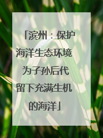 滨州：保护海洋生态环境 为子孙后代留下充满生机的海洋