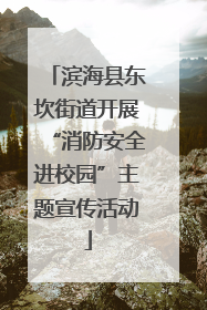 滨海县东坎街道开展“消防安全进校园”主题宣传活动