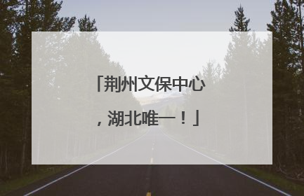荆州文保中心，湖北唯一！