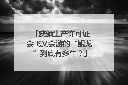 获颁生产许可证 会飞又会游的“鲲龙”到底有多牛？