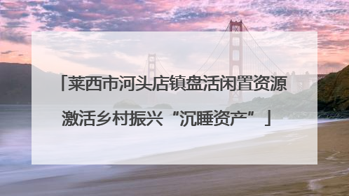 莱西市河头店镇盘活闲置资源 激活乡村振兴“沉睡资产”