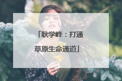耿学峰：打通草原生命通道