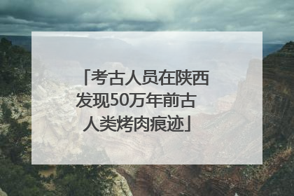 考古人员在陕西发现50万年前古人类烤肉痕迹