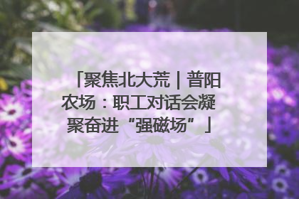 聚焦北大荒｜普阳农场：职工对话会凝聚奋进“强磁场”