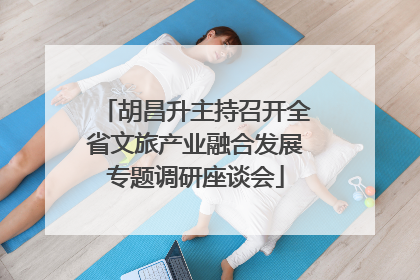 胡昌升主持召开全省文旅产业融合发展专题调研座谈会
