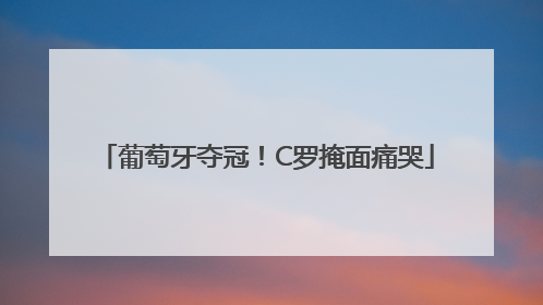 葡萄牙夺冠！C罗掩面痛哭