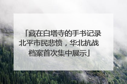 藏在白塔寺的手书记录北平市民悲愤，华北抗战档案首次集中展示