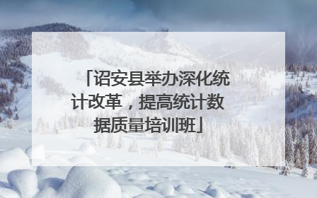 诏安县举办深化统计改革，提高统计数据质量培训班