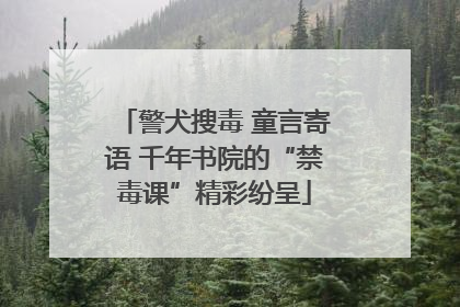 警犬搜毒 童言寄语 千年书院的“禁毒课”精彩纷呈