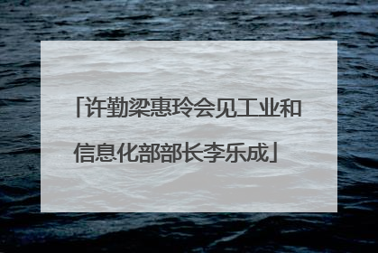 许勤梁惠玲会见工业和信息化部部长李乐成