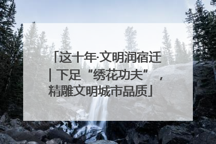 这十年·文明润宿迁｜下足“绣花功夫”，精雕文明城市品质