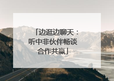 边逛边聊天：听中非伙伴畅谈合作共赢