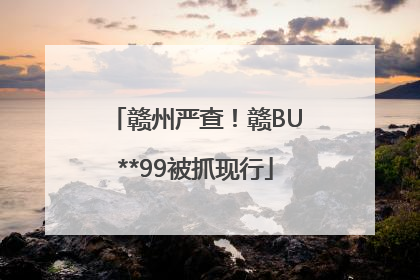 赣州严查！赣BU**99被抓现行
