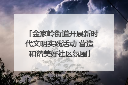 金家岭街道开展新时代文明实践活动 营造和谐美好社区氛围